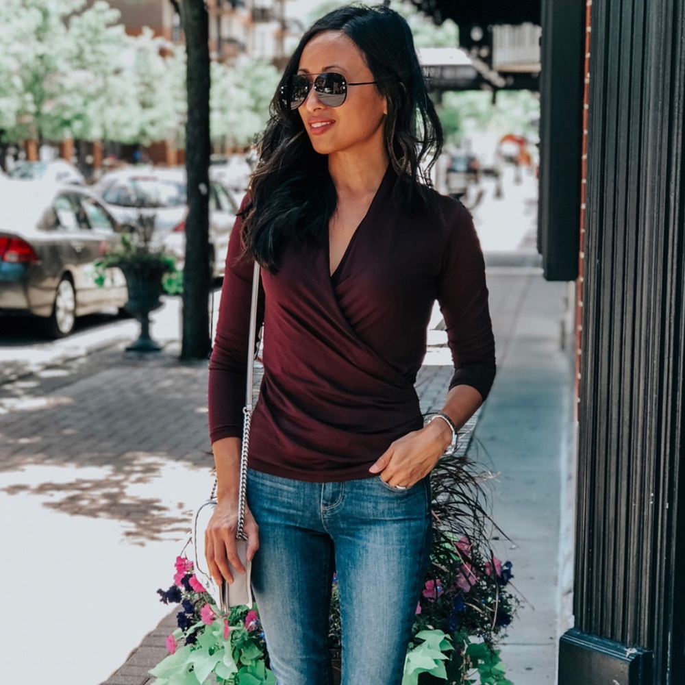 Incredibly soft blouse with wrap effect